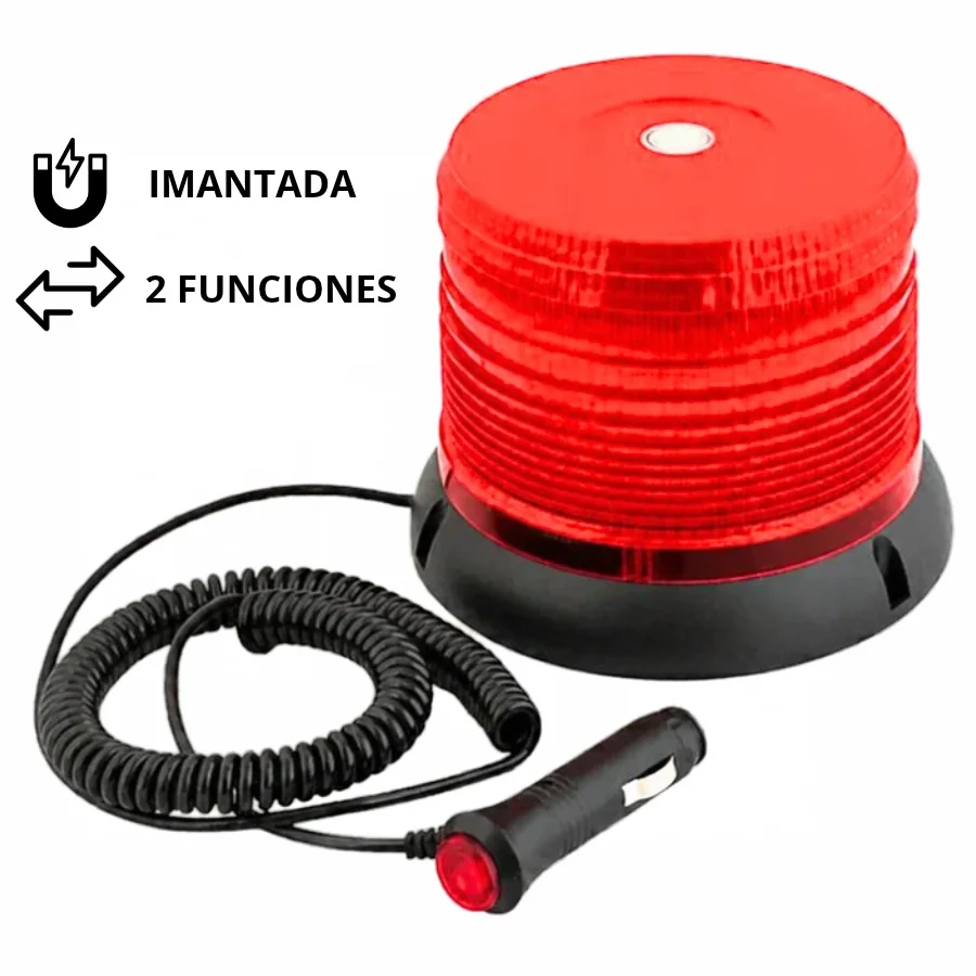 CIRCULINA LED IMANTADA 2 FUNCIONES ROJA 10-48V