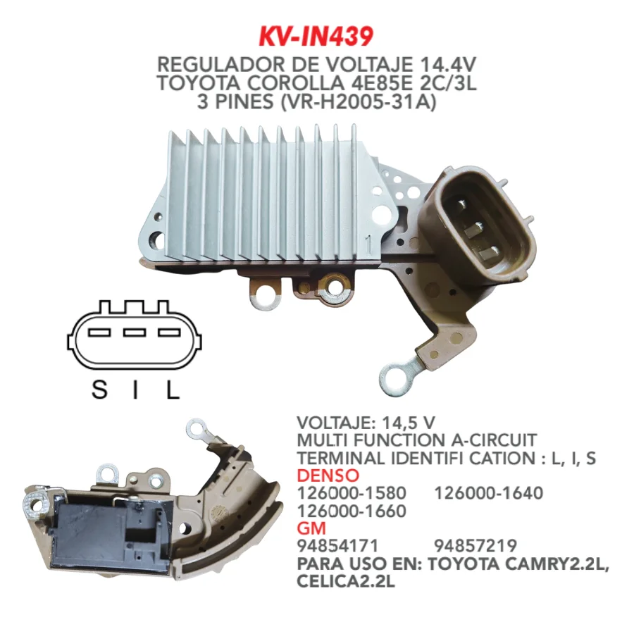 REGULADOR DE VOLTAJE 14V TOYOTA