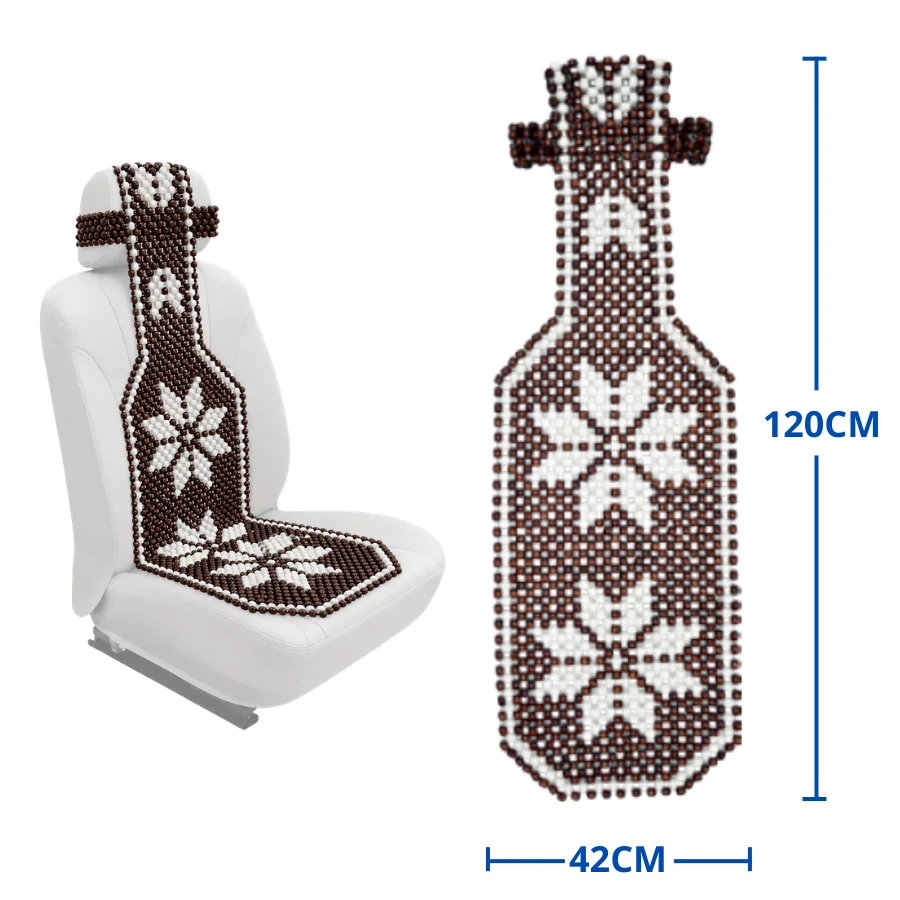 RESPALDAR DE ASIENTO BOLITAS CON CABECERA MARRON FIG. FLOR