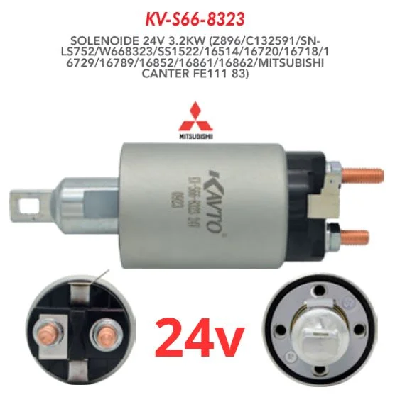 SOLENOIDE MITSUBISHI CANTER 24V (Z896/C132591/SN-LS752/W668323/SS-1522)
