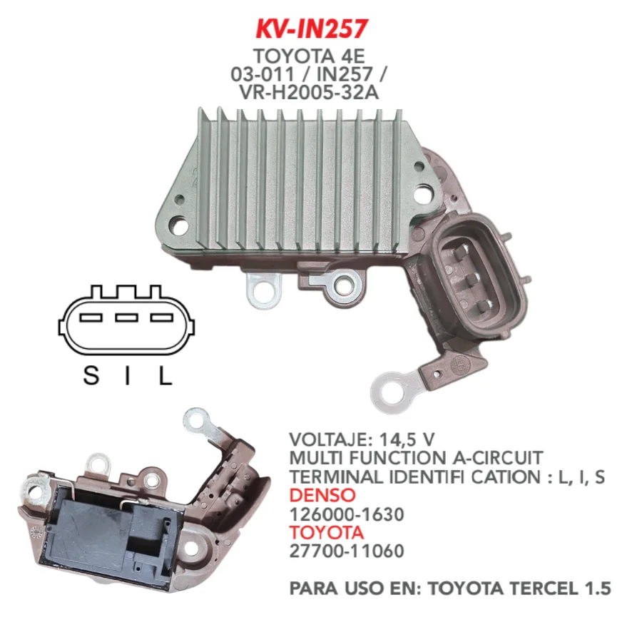 REGULADOR DE VOLTAJE 14V TOYOTA 4E 5E